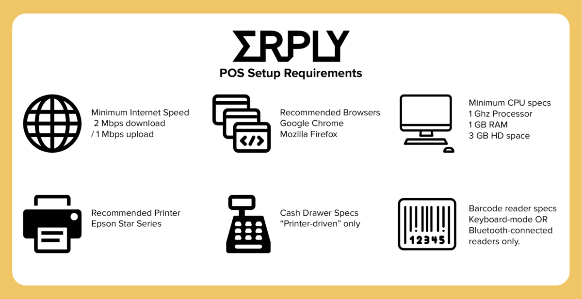Erply POS minimum specs