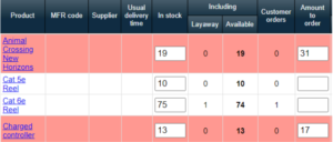 restocking for wholesale with ERP